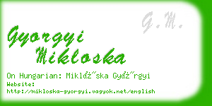 gyorgyi mikloska business card